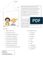 Write: True or False. 2. Prepositions of Time