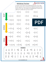 Multiplying Fractions Worksheet PDF