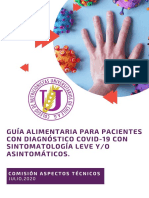 Guía Alimentaria para Pacientes Con Diagnóstico Covid-19 Con Sintomatología Leve Y/O Asintomáticos