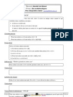 Cours - Math Résumé - Identité de Bézout - Bac Mathématiques - Bac Mathématiques (2015-2016) MR Benjeddou Saber