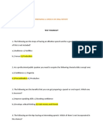 Topic 1 Preparing A Speech or Oral Report: Test Yourself!