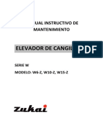 Manual de mantenimiento elevador de cangilones serie W