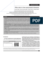 Evaluation of de Ritis Ratio in Liver-Associated Diseases