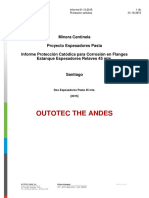 01-10-2015 Informe Proteccion Catodica para Corrosion Flanges Estanque Espesadores PDF