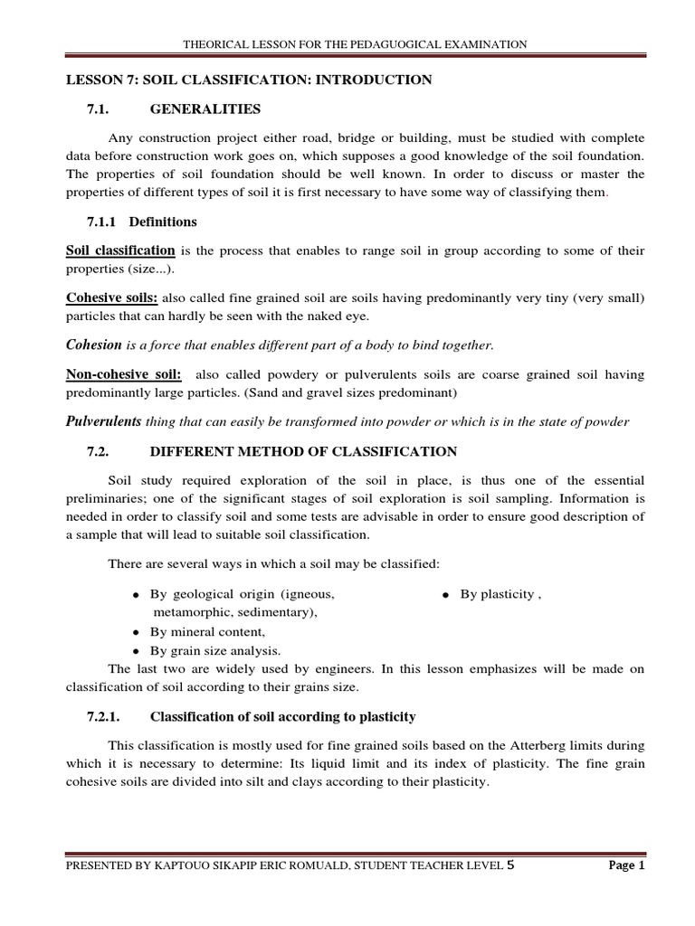 Soil Classification | PDF | Sand | Soil