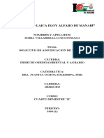 Solicitud de adjudicación de tierras rurales en Manabí