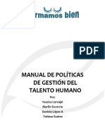 Durmamos Bien Manual de Politicas de Gestión de Talento Humano Final