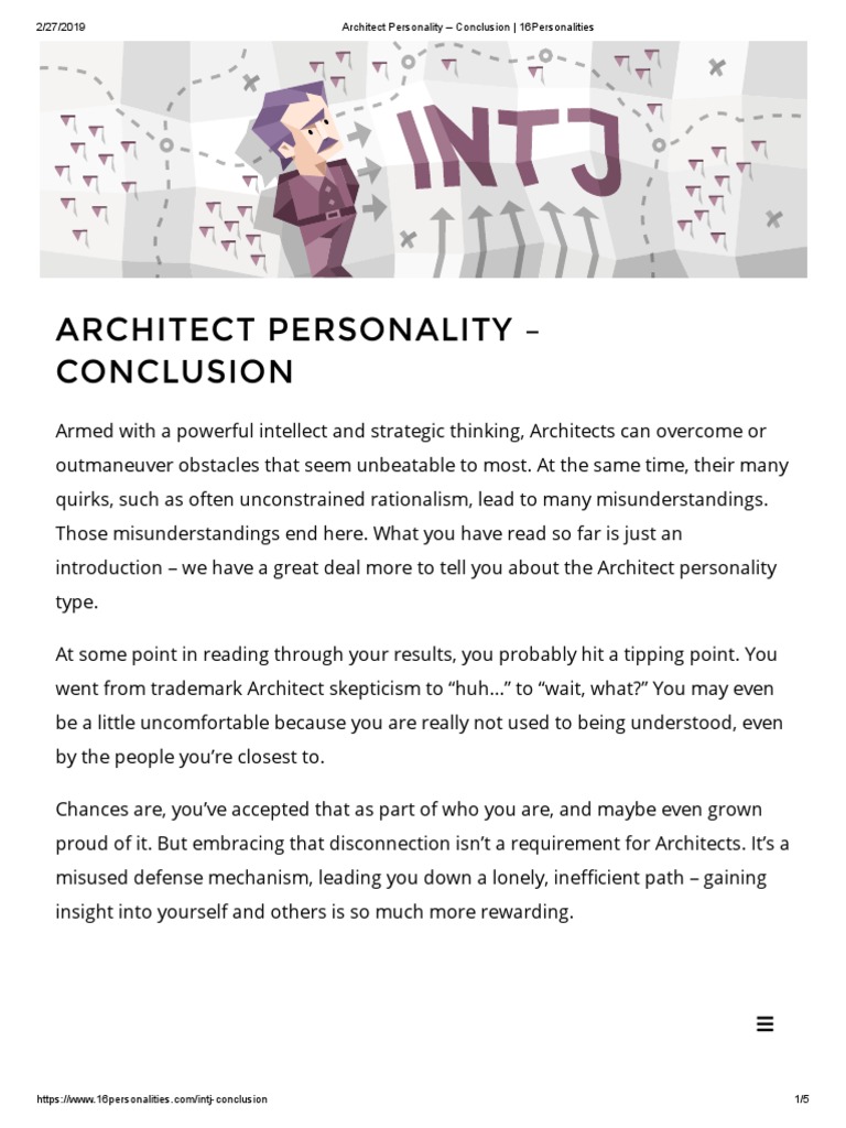 Workplace Habits, Architect (INTJ Personality)