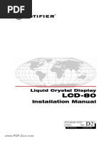 Installation Manual: Liquid Crystal Display