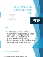 Kebutuhan Dasar Ibu Nifas Dan Menyusui (KB