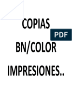 Copias Bn/Color Impresiones.