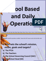 2   PRe-test School Management operations