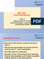 Chapter 4 Opportunities for Growth -Youth Participation Leadership and Communities Project