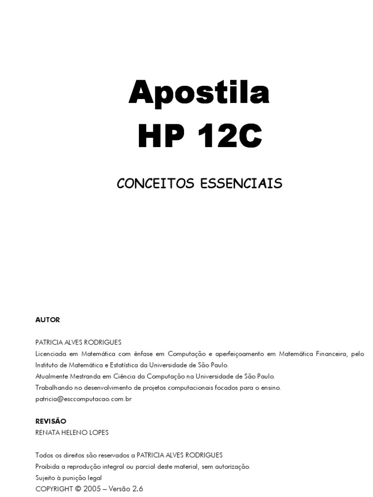 Manual HP 12c
