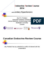 Anadian Ndocrine Eview Ourse 2014: Secondary Hypertension