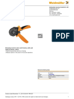 Crimping Tool Data Sheet Summary