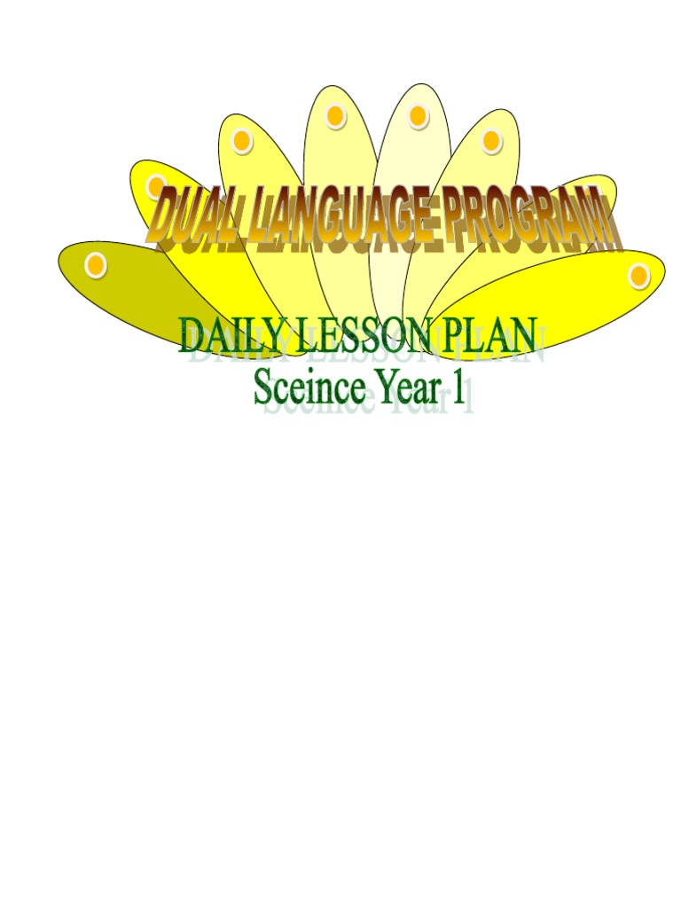 RPH Science Year 1 DLP 2020 | PDF | Curriculum | Teachers