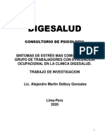 Sintomas de Estrés Mas Comunes en Un Grupo de Trabajadores Con Evaluacion Ocupacional en La Clinica Digesalud1