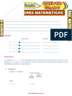 Operadores Matemáticos para Quinto Grado de Primaria