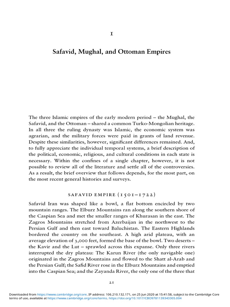 Safavid, Mughal, and Ottoman Empires Saf Avid Empire (15011 722