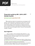 Preparation Guide by AIR-1 JAM & JEST - Rishabh Kaushik