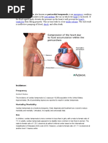 Cardiac Tamponade, Also Known As Pericardial Tamponade, Is An