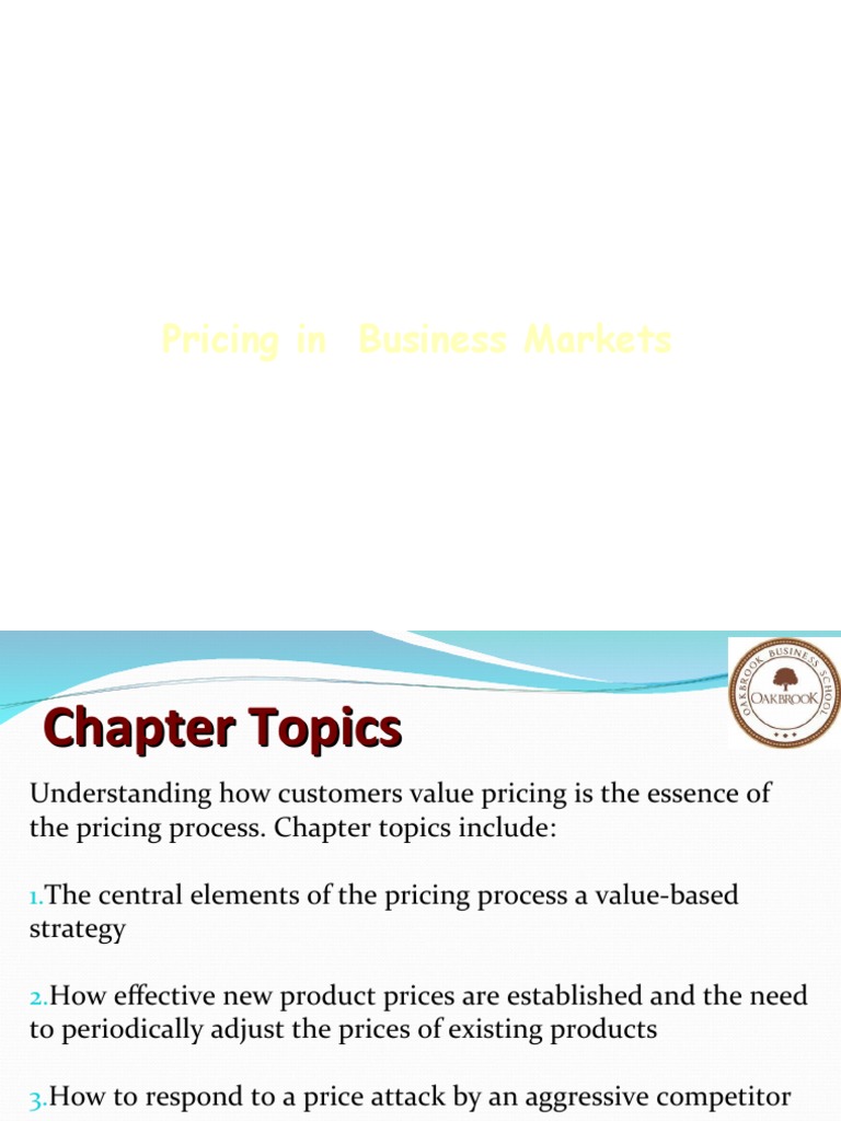 Value-Based Pricing Strategies in B2B Markets | PDF | Demand | Price ...