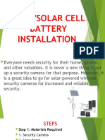 CCTV-Solar Cell Battery Installation