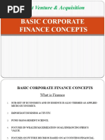 Basic Corporate Finance Concepts: Joint Venture & Acquisition