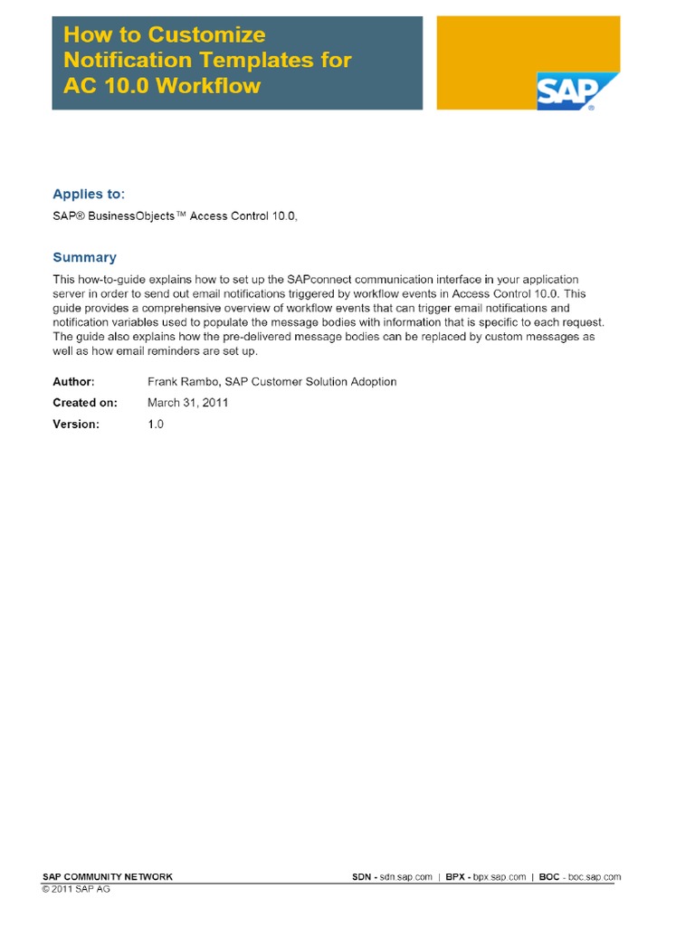 Customize Notification GRC | PDF