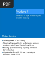 Overview of High Availability and Disaster Recovery