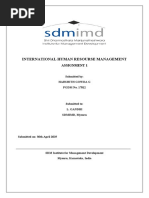 International Human Resourse Management: Assignment 1