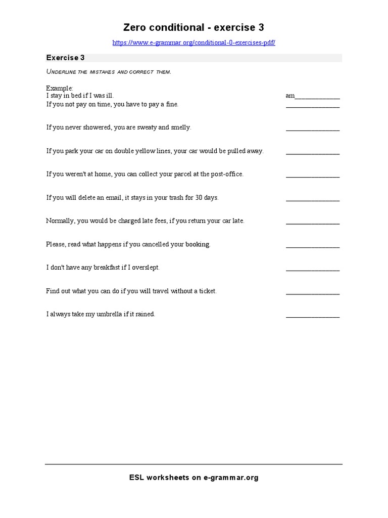 zero conditional exercise 3 pdf