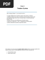 Number System: After Studying Chapter 1, You Should Be Able To