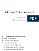 Adrenergic System Assesment: Dr. Mousumi Das Pharmacology Dept