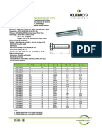 Electroplated Hex Bolt (Din 933) : Product Code Size (d1) S (MM) e (MM) K (MM) A (MM)