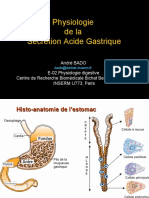 Physiologie de La Sécrétion Acide Gastrique