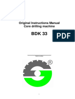 Original Instructions Manual Core Drilling Machine: Serial Number