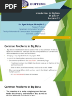 Introduction To Big Data BS (CS) 6 Lecture # 3: Dr. Syed Attique Shah (PH.D.)