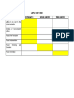 Sample Gantt Chart