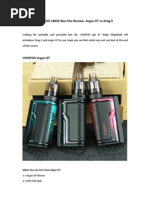 VOOPOO Argus GT vs Drag X Review | PDF