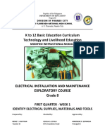 Identify Electrical Supplies, Materials and Tools