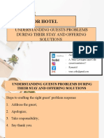 English For Hotel: Understanding Guests Problems During Their Stay and Offering Solutions