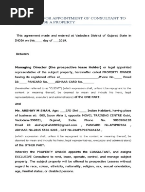  Lease Agreement