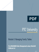 Module 5: Managing Family Tables: Pro/Engineer Data Management Using Windchill Pdmlink 9.0