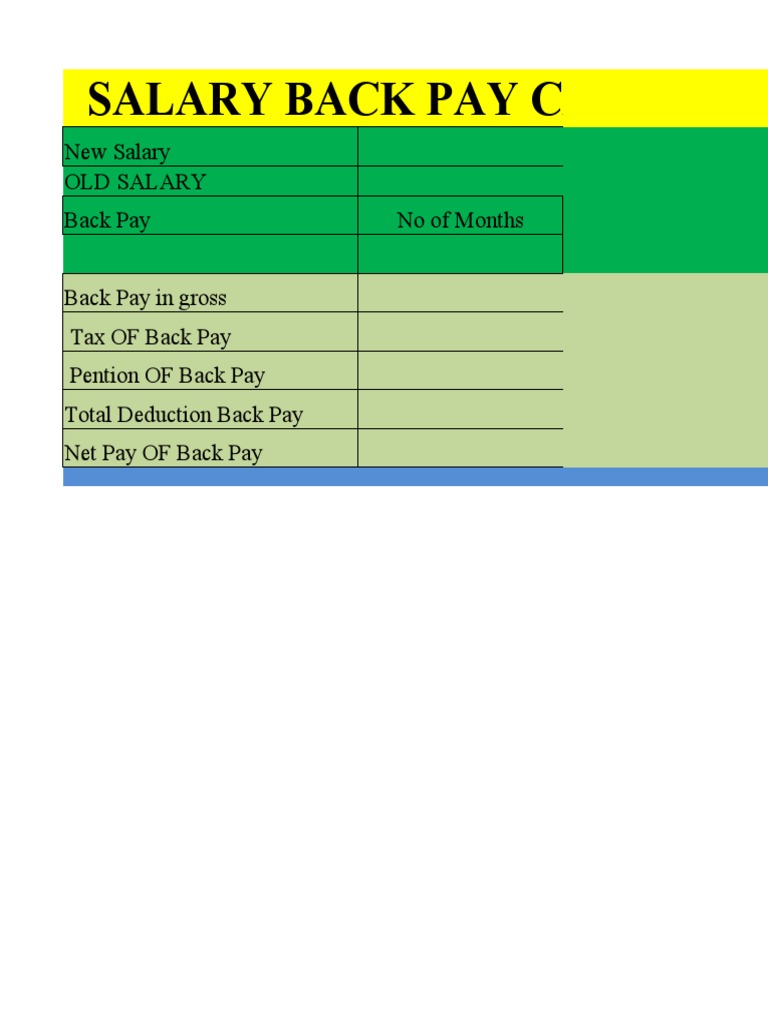 Back Pay Salary Calculator Guide | PDF