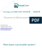 Getting You and Your Research Noticed:: The Power of Effective Presentation Skills