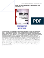 WinDev Les Fondamentaux Du Développement Dapplications PDF