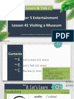 Learn & Talk I: Chapter 5 Entertainment Lesson 41 Visiting A Museum