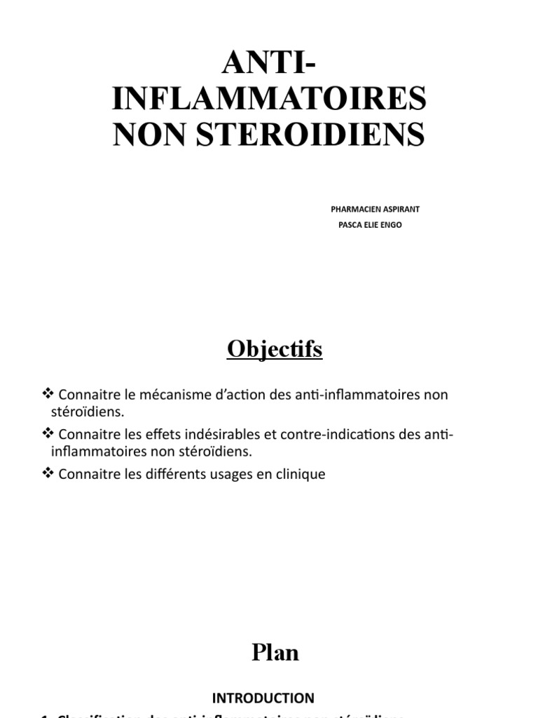 Anti Inflammatoires | PDF | Anti-inflammatoire non stéroïdien ...